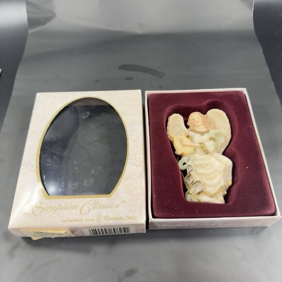 1994 Seraphim Classics Lydia Winged Poet Gymbeline Peacemaker Ornament New Box - Picture 9 of 9